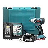 Dosctt Elektrowerkzeug Schlagschraubendreher mit 18V 5.0Ah Akku Ersatz für Makita BL1850B und DC18RCT Ladegerät Passend für 14.4V - 18V Akkus Ersatz für Makita