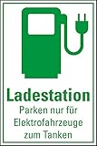 LEMAX® Hinweisschild Ladestation Elektrofahrzeug, mit Piktogramm, Folie, 300x200mm