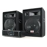 elektronik star Miami Quasar DJ Set Verstärker 1200 Watt + Boxen 2X 800 Watt Komplettset inkl. Kabeln