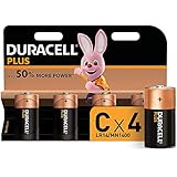 Duracell Plus C Baby Alkaline Batterien LR14, 4er Pack