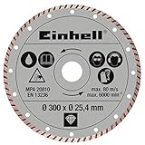 Original Einhell Diamant-Trennscheibe (Steintrennmaschinen-Zubehör, Durchmesser: Ø 300 x 25,4 mm, für Fliesen, Klinker und Naturstein)