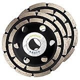 2x Rendech® Diamant-Schleiftopf 125 mm zum schleifen von Beton, Stein, Mauerwerk uvm. Schleifscheibe perfekt zum Fliesenkleber entfernen (2er Pack)
