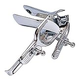Spekulum nach Grave，Rostfrei Weite Öffnung，BDSM Erotik Anal-Rektal Spekulum nach，Anal und Vaginal Spekulum，Erotischer Schamlippenspreizer，LOCH Spekulum，Schraubspreizer，Fetisch,Silver