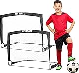 NET PLAYZ - 2er Set faltbar Tor - Fußball-Tor Pop Up - Fussballtor klappbar 120 x 90 x 90 cm