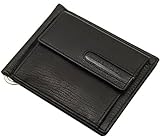 Leder Dollarclip Geldbörse / Geldbeutel / Portemonnaie / Portmonaise / Geldtasche / Portmonee in Schwarz