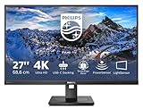 Philips 279P1 - 27 Zoll UHD USB-C Docking Monitor, höhenverstellbar (3840x2160, 60 Hz, HDMI 2.0, DisplayPort, USB-C, RJ45, USB Hub) schwarz