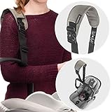 Zamboo Tragegurt für Babyschale - Universal Tragehilfe mit Anti-Rutsch-Pad und Schulterpolster, erleichtert Transport von Baby Autositzen (z.B. Maxi-Cosi, Cybex, uvm.) - Schwarz Grau