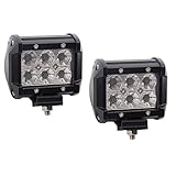 SAILUN Arbeitslicht 18W LED Offroad Flutlicht Reflektor Scheinwerfer Arbeitsscheinwerfer 1500LM Schwarz Aluminium Druckguss IP67 2 Stück Per Set