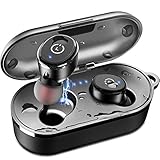 TOZO T10 TWS Bluetooth 5.0 Ohrhörer True Wireless Stereo Kopfhörer IPX8 Wasserdichte In Ear Kabellose Ladetasche Integriertes Mikrofon Headset Premium Sound mit tiefen Bässen für Laufsport