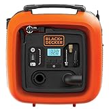 Black+Decker 11.0 Bar/12V-Kompressor/ Luftpumpe (160PSI, für Reifen, Bälle, Rollstühle, Etc., mit 2 Betriebsarten und Abpump-Modus, ASI400, 12 V)