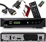 Opticum SBOX HDTV Sat-Receiver, Mediaplayer, 1080P Full-HD Digital Mini TV-Receiver für Satelliten, HDMI, SCART, UNICABLE, COAXIAL, USB 2.0, DVB-S DVB-S2 12-Volt Anschluß, mit Anadol HDMI Kabel