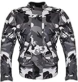 Motorrad Textil Jacke Motorradjacke Racing Wasserdicht Schutzjacke Sommer Camo Camouflage (M)