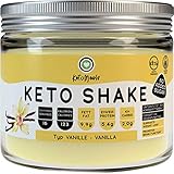 KetoMeals Keto Shake Vanille | Keto Diät Shake zum Abnehmen | Low Carb Lebensmittel mit Ketose konformen Protein Pulver Anteil | Optimale Makronährstoffe für Ketogene Ernährung, 240g