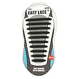 Easy laces Schnürsenkel Silicone, EAS210B, Schwarz (Black 210), One Size