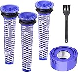 Funnytime 4-Pack V8 Filter Vakuumfilter Kompatibel mit Dyson V8 +, V7 V8-Serie Absolute Animal Motorhead-Staubsauger, 3 Vorfilter und 1 HEPA-Nachfilter, ersetzt DY-965661-01, DY-967478-01 (4er-Pack)