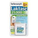 tetesept Laktase 21.000 Langzeit-Depot - Mit 5 Stunden Langzeit-Depot - kontinuierlicher Laktoseabbau in Magen & Darm - wirkt sofort - 1 Dose à 40 Stück (Nahrungsergänzungsmittel)