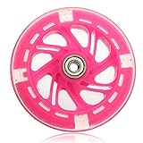 Unbekannt LED-Leuchtrollen für Roller, Inlineskates, 120 mm, Rosa