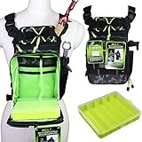 QualyQualy Angeltasche mit Angelboxen, Angeln Gerätetasche Angelzeug Tasche Rutentasche Rod Case Angelkoffer
