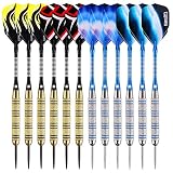 one80 professional perfection Dartpfeile,12 Stück Steel Darts Pfeile Set,20 Gramm (18 Gramm Barrel) Profi Steeldarts mit Metallspitze (12 Stück)