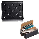 IQOS 3 DOU & Zigarette Pocket Charger - Case Kunstleder Schutzhülle, Schutzhülle für IQOS 3 3.0 IQOS 3 DOU (Schwarz)