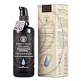 BIO Hyaluronsäure Serum hochdosiert | 100 ml VEGANES multimolekulares Hyaluron Serum Anti Aging Gel | Anti Falten Creme für das Gesicht mit nat. Inhaltsstoffen | MADE IN GERMANY | by Kapua Naturals