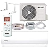 AURATSU AWX-24KTA Split Klimaanlage 7,0 kW 24000 BTU, für bis zu 110 qm, WiFi Ready Invert Klimagerät Split, A++ Kühlen, A+ Heizen, inkl. Flairmax® Montage-Set, Kältemittel R32, Fernbedienung