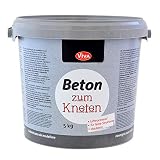 Viva Decor® Bastel Beton zum Kneten (5 kg Eimer) Knetbeton für Dekorationen - kreativ Basteln mit dem Bastelbeton zum Kneten- oder als Abformmasse für Deko - Made in Germany