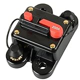 RKURCK Schutzschalter 250A, Sicherungshalter Trolling Motor Auto Auto Marine Boot Fahrrad Stereo Audio Inline-Wechselrichterrelais DC 12-24V (200A)