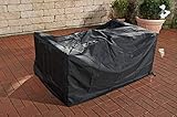 CLP Schutzhülle für Gartenmöbel I Abdeckhaube Polyrattan Gartengarnitur oder Auflagenbox/Abdeckplane Outdoor 165x210x70 cm, Schwarz
