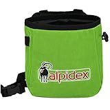 ALPIDEX Chalkbag Chalk to ME inklusive Hüftgurt, Farbe:Green Flash