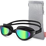 ZIONOR Schwimmbrille, G6 Profi Schwimmbrille UV-Schutz Wasserdichter Antibeschlag Verstellbare Gurt Komfort Fit für Herren Damen Erwachsene Jugendliche Kinder 8+ Jahren (Einschließlich Schutztasche)