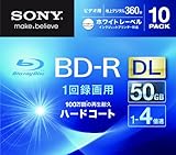 Sony Blu-ray Disc 10 Pack - 50GB 4X BD-R DL White Inkjet Printable for VIDEO - 2012 (japan import)