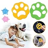 JOYXEON 2x Tierhaarentferner Haustier Haarentferner Flusensiebe für Waschmaschine Haarfänger Haarentfernung + 2x Wäscherei Bälle, Wiederverwendbar, für Hundehaar, Katzenfell, alle Haustiere