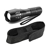Taschenlampe Outdoor, Binwo Super Helle CREE LED Taschenlampe 2000 Lumen, 5 Modis Einstellbar Fokus Wasserdicht Taschenlampen mit Nylonholster für Camping & Outdoor Aktivitäten, Enthält keine Batterie