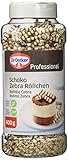 Dr. Oetker Professional Schoko Zebra Röllchen, aus Vollmilch und weißer Schokolade, 400 g Dose