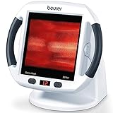 Beurer IL 50 Infrarot-Wärmestrahler, Medizinprodukt zur Behandlung von Erkältungen und Muskelverspannungen, Infrarotlampe mit 300 Watt Leistung 100% UV-Blocker und stufenlos verstellbarem Schirm