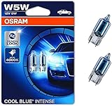 Original OSRAM 1 - Set T10 W5W 12V 5W COOL BLUE INTENSE XENON LOOK 4000 KELVIN Soffitte Standlicht Parklicht Scheinwerfer PREMIUM - NEU - OHNE FEHLERMELDUNG - StVO Zugelassen