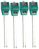 Royal Gardineer Pflanzensensor: 4er-Set 3in1 Kombi-Bodenmessgerät für Pflanzenerde (Bodenmessgerät für Pflanzen)