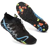 Mabove Strandschuhe Badeschuhe Wasserschuhe Herren Damen Schnell Trocknen Surfschuhe Schwimmschuhe Barfussschuhe Aquaschuhe(Blau SD901,42 EU)