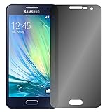 Slabo Blickschutzfolie kompatibel mit Samsung Galaxy A3 (2015) Sichtschutz Displayschutzfolie View Protection Privacy Schwarz