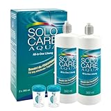 Solocare Aqua Pflegemittel für weiche Kontaktlinsen, Doppelpack, 2 x 360 ml