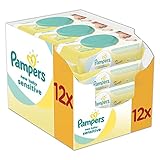 Pampers New Baby Sensitive Feuchttücher, 12er Pack (12 x 50 Stück)