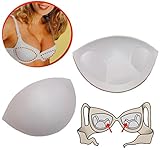 2 TLG. Set BH Einlagen mit Push Up Effekt aus Baumwolle - in Weiß - Größe S Einlage Push-Up Körbchen