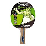 GEWO Tischtennisschläger Speed konkav mit den neuen 2, 0mm dicken Raver Belägen, Braun, One Size
