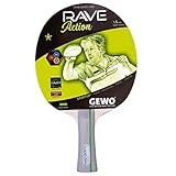 GEWO Rave Action konkav Tischtennisschläger, Hell-Grau, Einheitsgröße