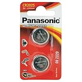 Panasonic CR2025 Lithium Knopfzelle, 3V, 2er Pack