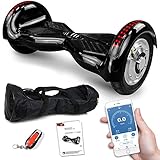Viron Balance Scooter 800 Watt Crossrover mit App Funktion, 10 Zoll Bereifung, Bluetooth Lautsprecher, Kinder Sicherheitsmodus, Elektro Self Balance E-Scooter GPX-03 SUV (schwarz)