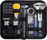 Eventronic Uhrenwerkzeug Set , Uhr Reparatur Uhrmacherwerkzeug Uhr Werkzeug Tasche Watch Tools in Schwarze Nylontasche