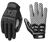 Seibertron Lineman/Linebacker Handschuhe 2.0 Padded Palm American Football Receiver Gloves/Handschuhe Vollfinger, Flexibler TPR-Aufprallschutz Back of Hand Handschuhe Jugend und Kinder Black L