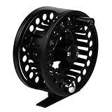 Andux Aluminium Fliegenrolle Angeln Fly Fishing Reel 3 3/8'große Laube 85mm 7/8 FL-03 Schwarz Mehrweg